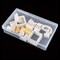 8 Pieces Rectangular Empty Mini Clear Plastic Organizer Storage Box Containers with Hinged Lids for Small Items and Other Craft Projects (135 x 80 x 30 mm)